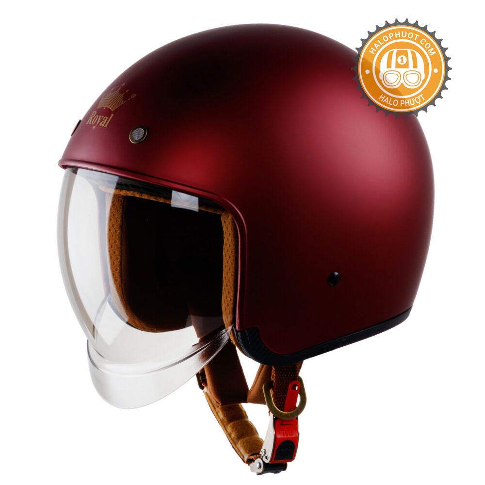 [Chính hãng] Nón bảo hiểm kính âm Royal M139 Đỏ Đô (tặng balo rút)