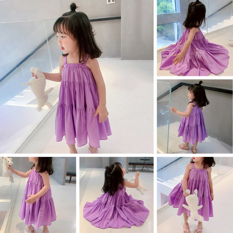 COD Váy Yếm Đi Biển Phong Cách Hàn Quốc Cho Bé Gái