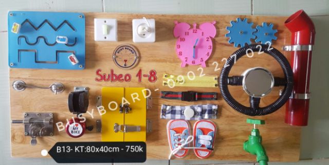 B13- Busy board - Bảng bận rộn cho bé