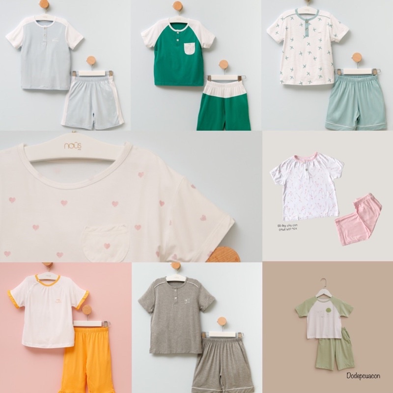 Bộ cộc tay Nudoux kids siêu mềm, mát