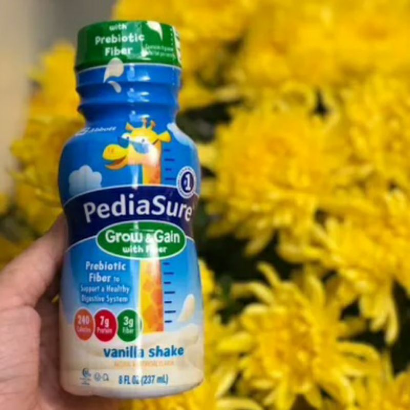 Combo 6 chai Sữa Pediasure nước Vani DHA Fiber hộp 237ml Mỹ Date mới