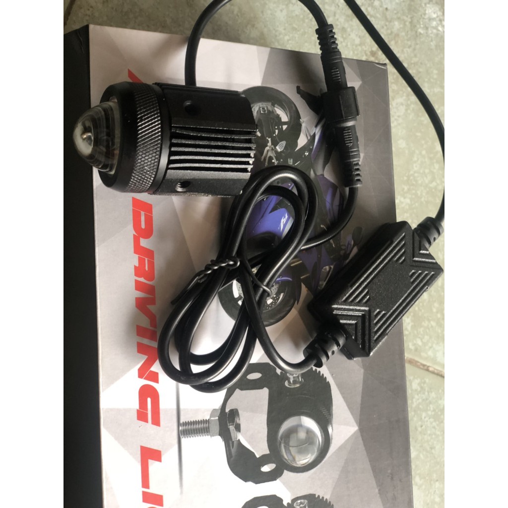 Trợ sáng mini Driving light sáng vàng trắng 2 chức năng Giá 1 Cái