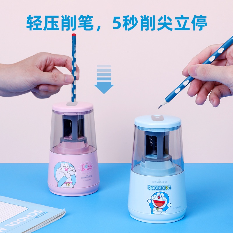 A8094 Bộ Bút Chì Điện Tử Thiết Kế Hình Doraemon Dễ Thương Dùng Làm Quà Tặng