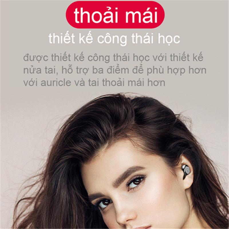 Tai nghe TWS True Wireless Bluetooth 5.0 giảm tiếng ồn với bộ sạc nguồn hộp sạc