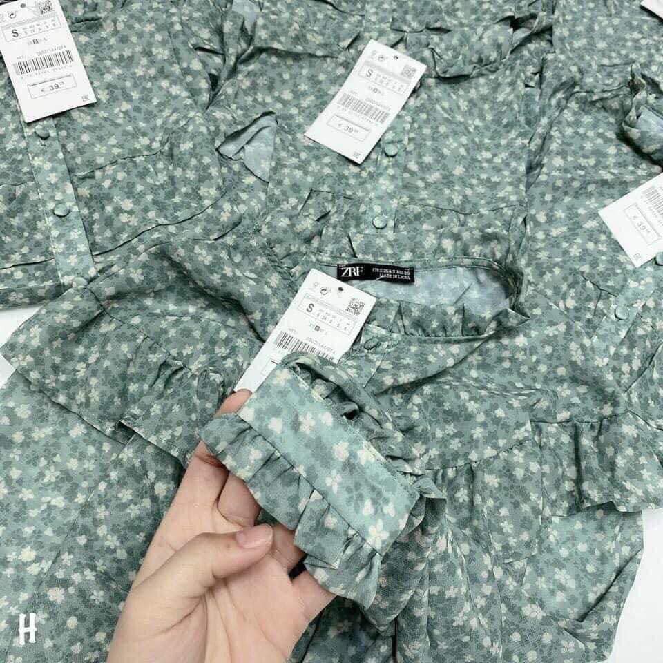 [Mã WASKT304 giảm 15% tối đa 30K đơn 99K] Áo Sơ Mi Hoa Xanh Voan Tơ Cao Cấp | BigBuy360 - bigbuy360.vn