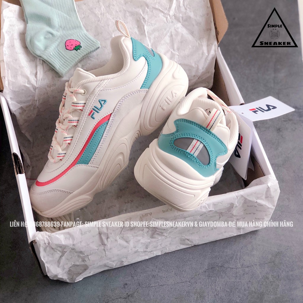 Giày Fila Chính Hãng 💙FREESHIP💙 FILA Ray Run Pink Hàn Quốc - Giày Sneaker Thể Thao Nữ Fila Authentic - Simple Sneaker