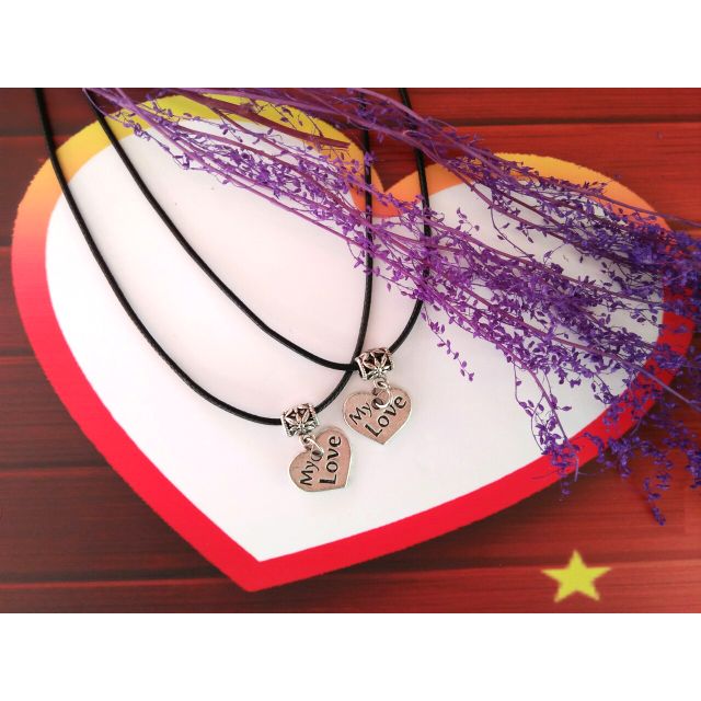 Dây chuyền cặp tim My love