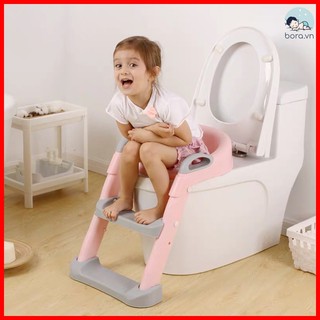 Nắp bồn cầu có thang gấp cho bé đi vệ sinh Joying Baby [Rèn bé tự lập khi đi vệ sinh]