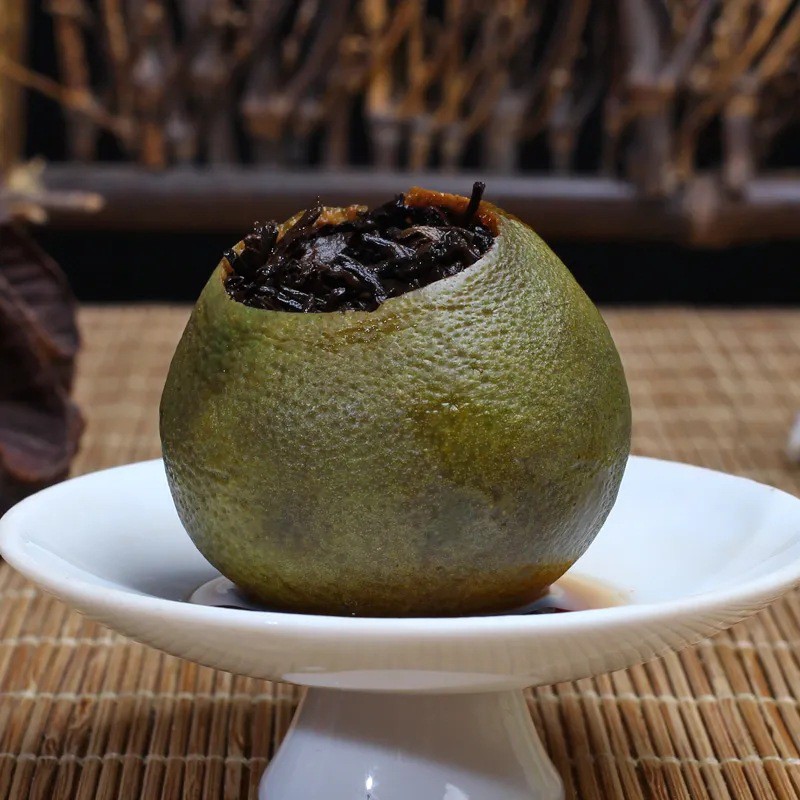 Trà Phổ Nhĩ Quýt Xanh Vân Nam Túi 100G - Khoảng 10 Quả