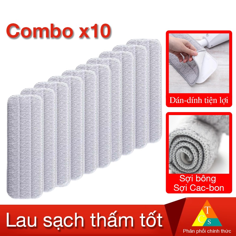 Combo 10 Tấm Vải Lau Sàn Bổ Sung Cho Xiaomi Mijia Deerma