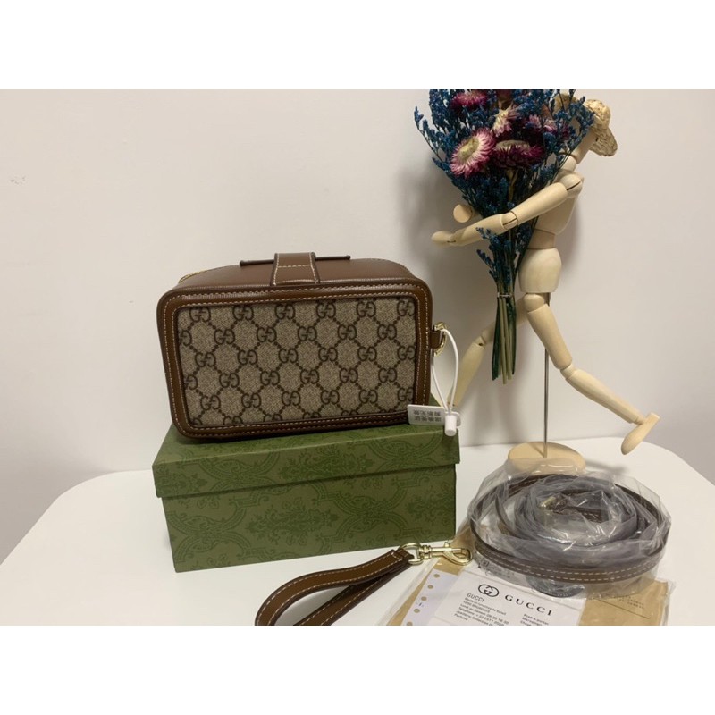 Túi đeo chéo nam nữ hình hộp chữ nhật Gucci GC da thật cao cấp