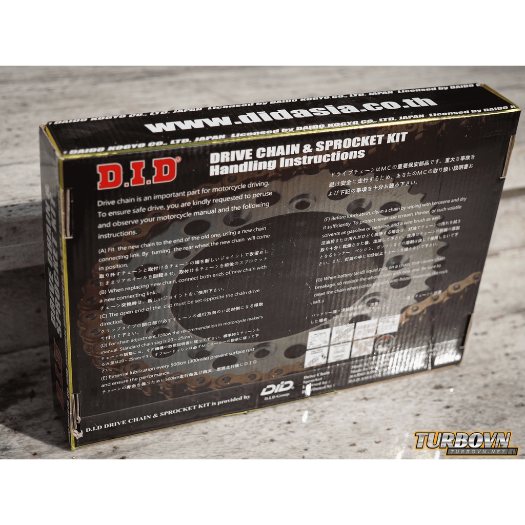 Nhông Sên Dĩa DID JAPAN Sonic 150, Winner 150, WinnerX 15T - 44T