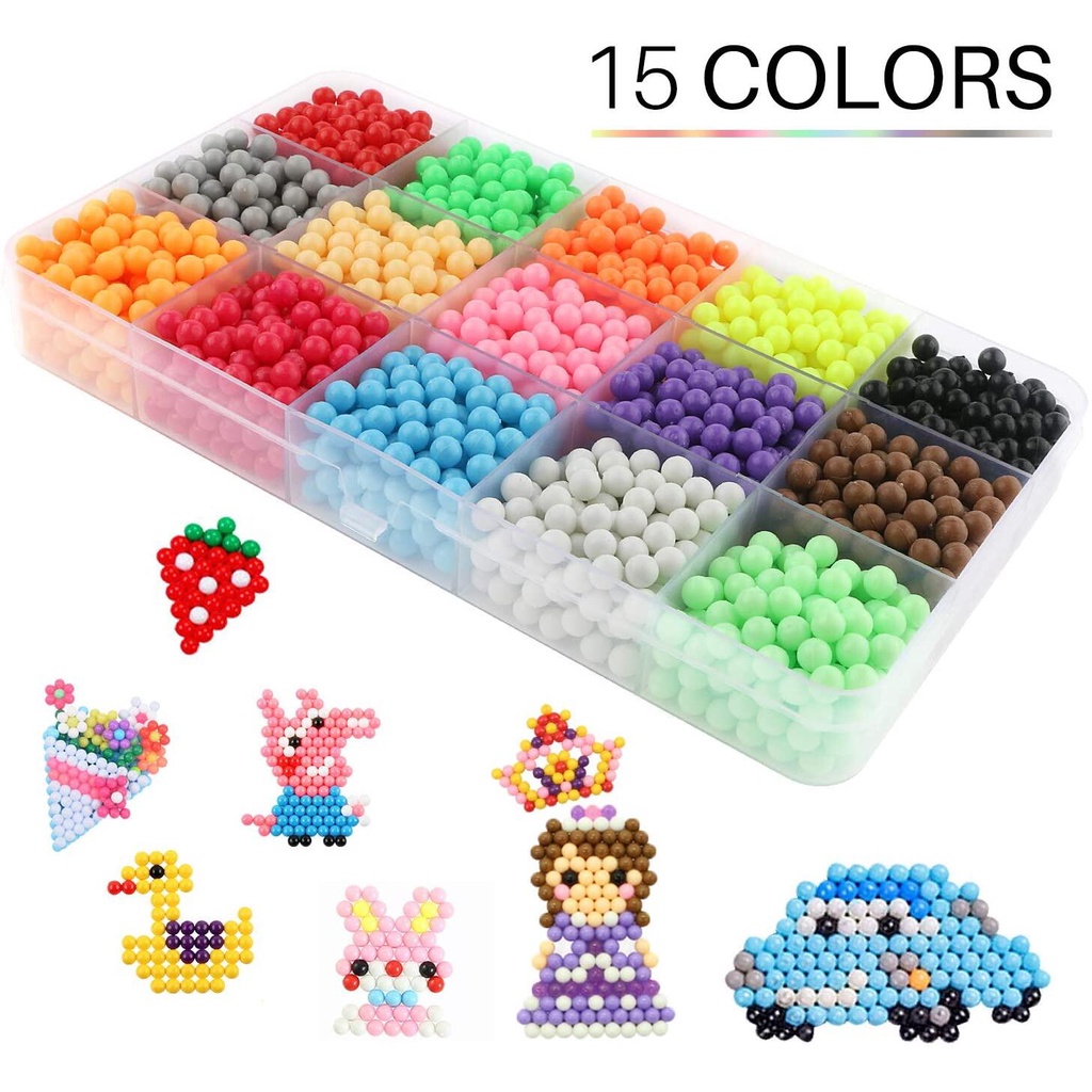 Bộ Đồ Chơi Xếp Hình 1500 Hạt Nước Ma Thuật Sáng Tạo Cho Bé