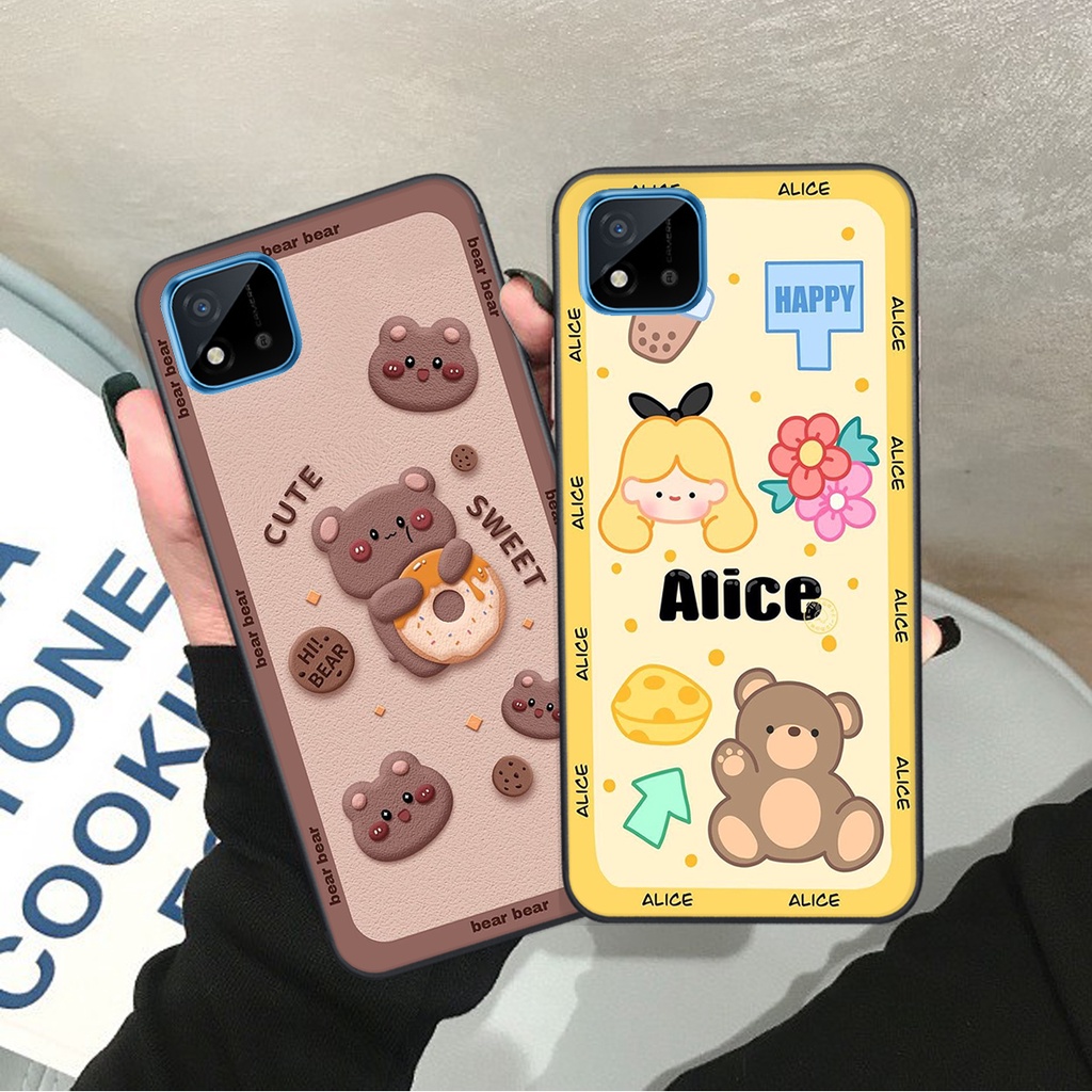 Ốp lưng Realme C11 in hình Gấu nâu - hồng, Gấu Be@rick  cực CUTE, DỄ THƯƠNG