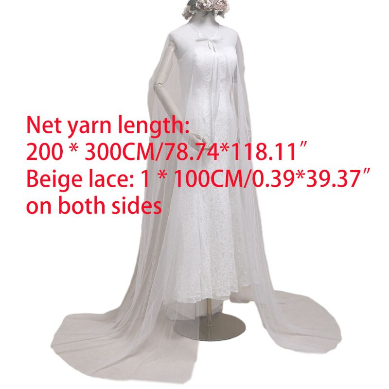 Áo choàng dài phối lưới màu trắng thời trang sang trọng cho nữ
 | BigBuy360 - bigbuy360.vn