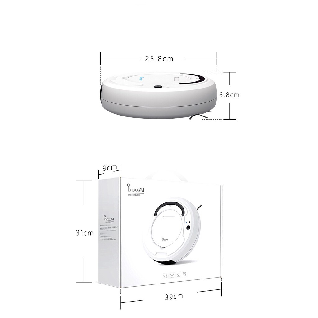 ROBOT HÚT BỤI Tự Động Dọn Nhà Thông Minh BOWAI Công Nghệ AI Cao Cấp Tự động hút bụi, lau nhà