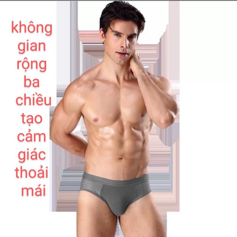Quần xịt nam tam giác lưới xuất nhật thông hơi co giãn thoáng mát