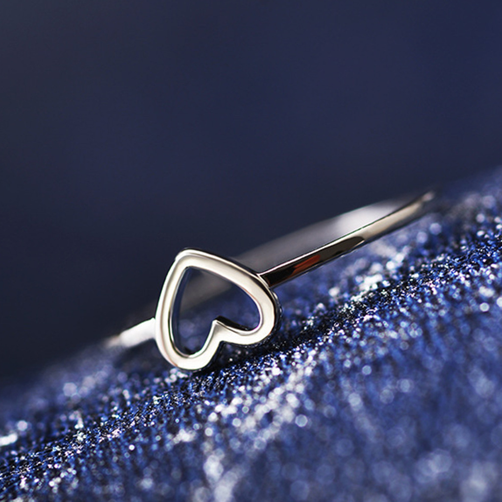 Nhẫn Hình Trái Tim Rỗng Thời Trang Cho Phụ Nữ