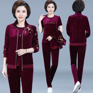 Bộ nhung trung niên cho mẹ set 3 chi tiết