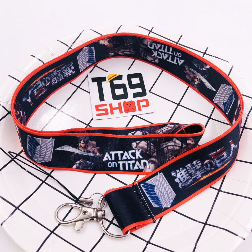 Dây đeo thẻ tên/móc khóa dây strap anime Attack on Titan