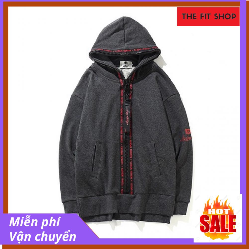 Áo Hoodie Khóa Xẻ Lưng màu XÁM AHD9005C