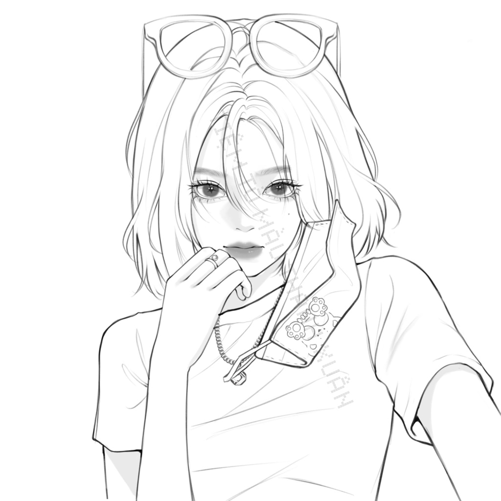 Set 20 Tờ Tranh Tô Màu Cô Gái Kích Thước A5 Tô Màu Sáp, Màu Chì - Tiệm Tô Màu Thanh Xuân