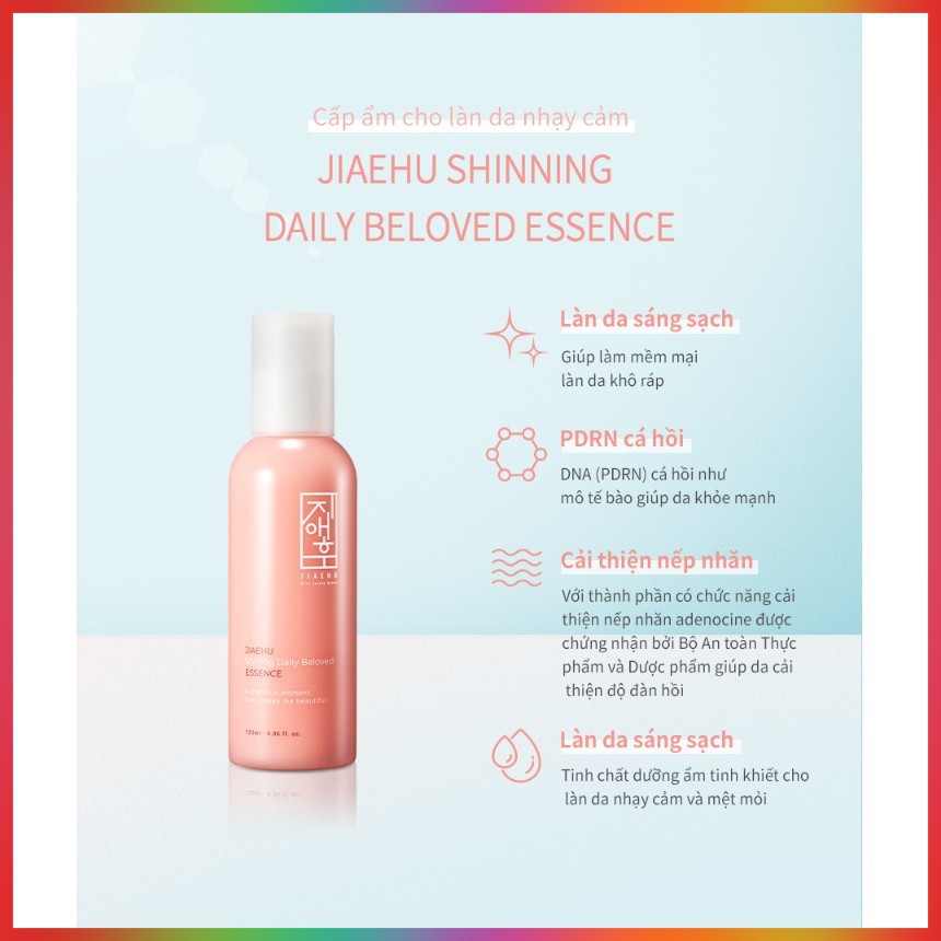Tinh chất Essence dưỡng ẩm, cải thiện nếp nhăn Jiaehu 120ml (JIAEHU SHINING DAILY BELOVED ESSENCE) PICKO