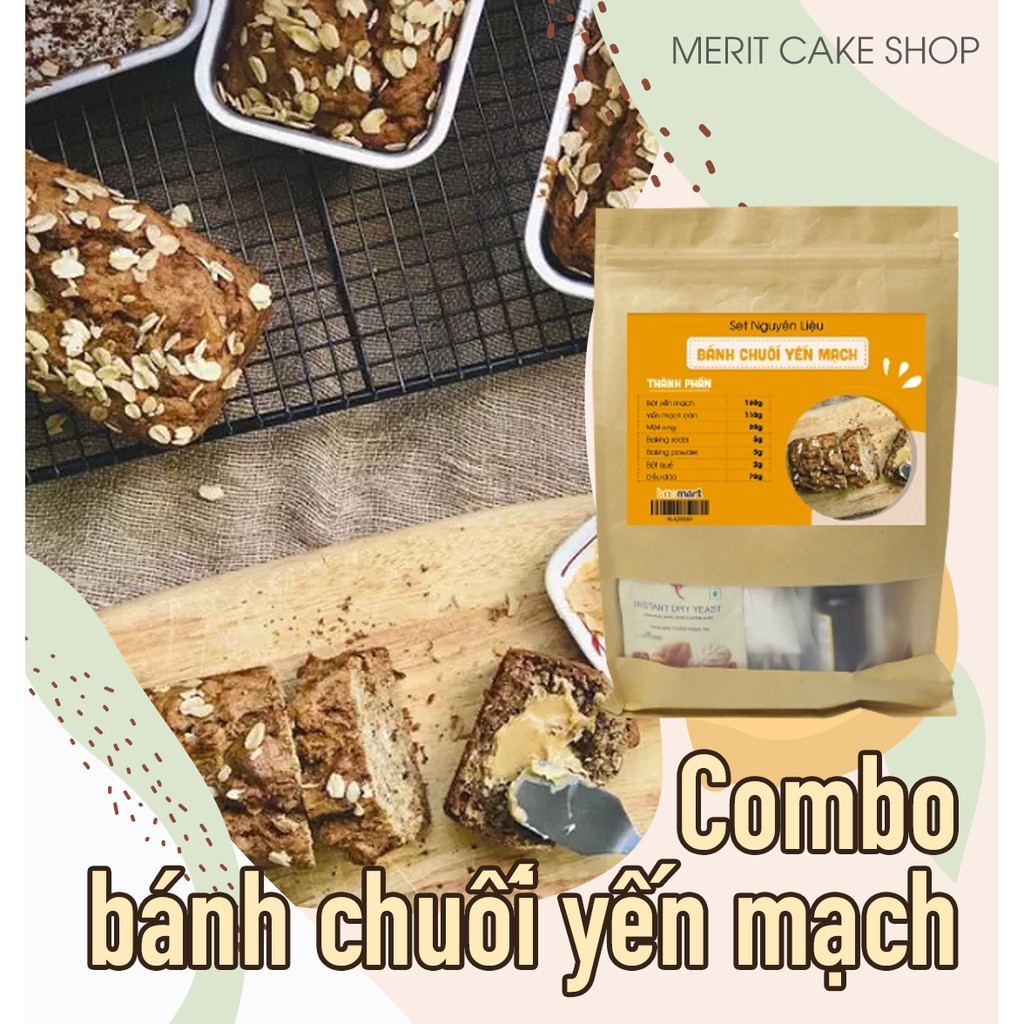 Combo bánh chuối yến mạch ( kèm công thức )