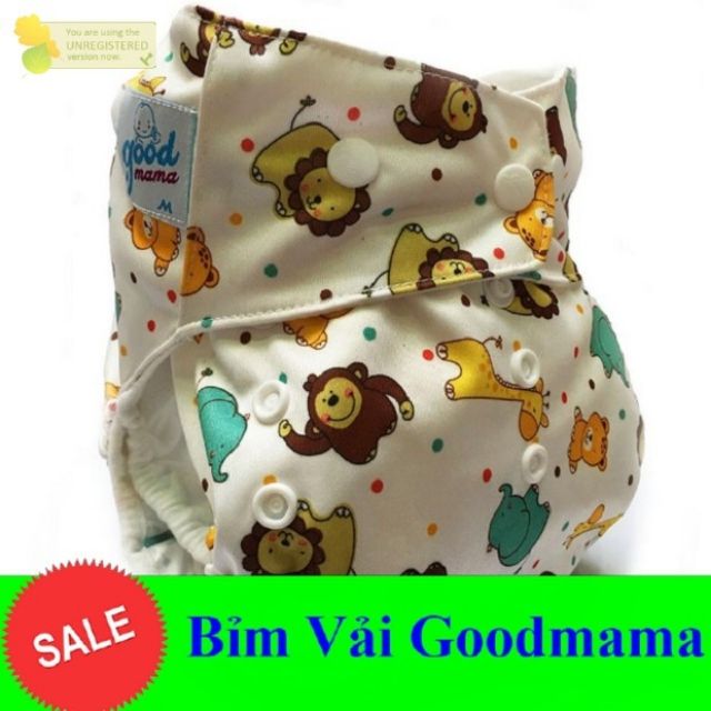 Bỉm vải goodmama đủ bộ VỎ và LÓT size M,L