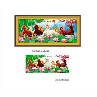 Tranh đính đá ngựa Mã Đáo Thành Công. Kích thước: 130*60cm