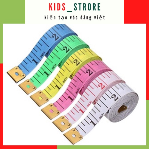 Thước Dây Mềm Đầu Thép H4 Đo Vòng Bụng Eo 3 Vòng Kiểm Tra Sức Khỏe 1.5 Mét - Đo Quần Áo, Quà Tặng Giảm Cân