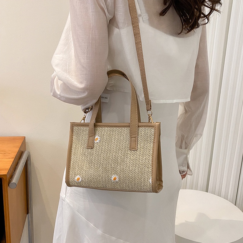 IELGY Túi Xách Đan Rơm Thủ Công Thời Trang Đi Biển Cho Nữ