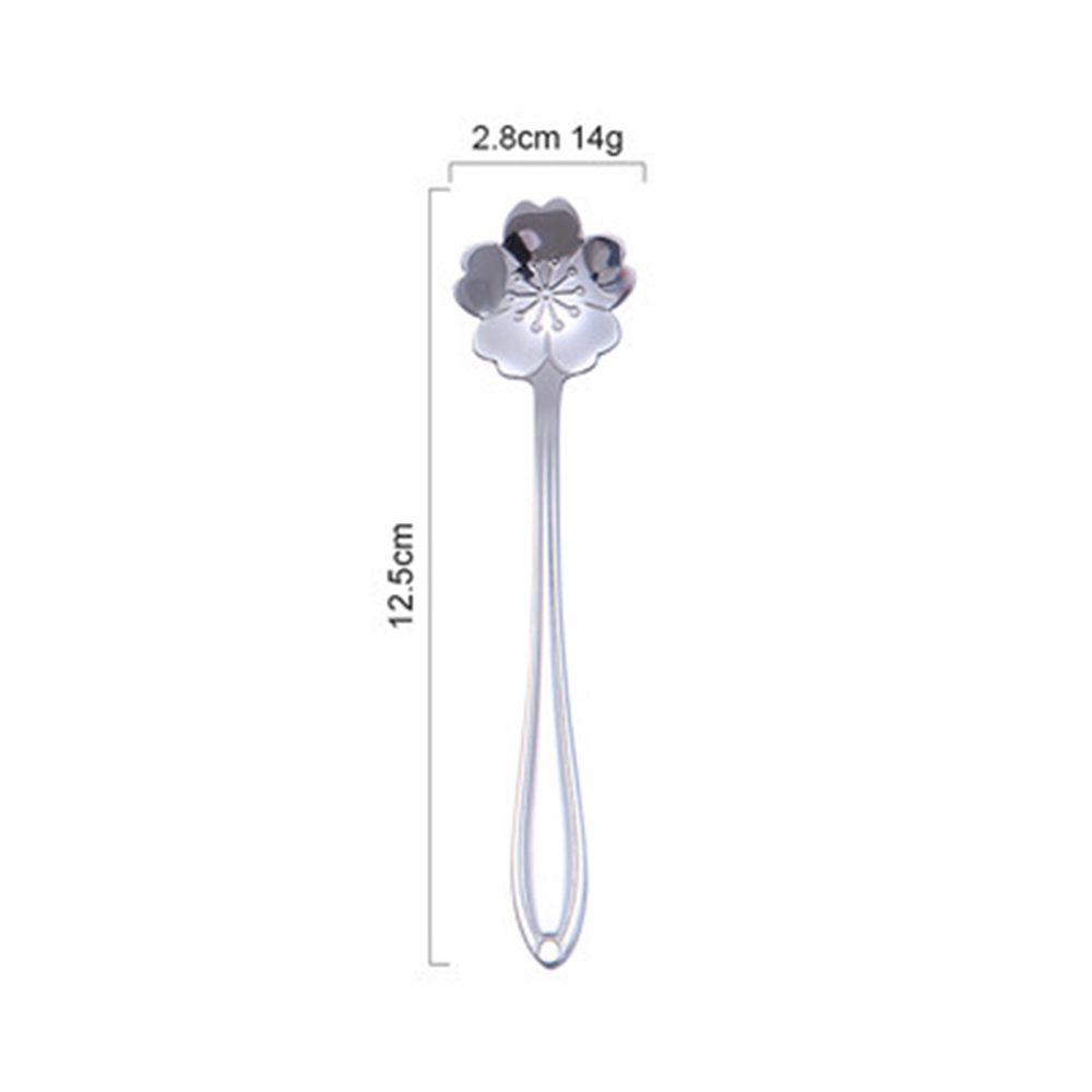 Muỗng chất liệu bằng inox họa tiết hoa anh đào dùng để trang trí tiệc cưới