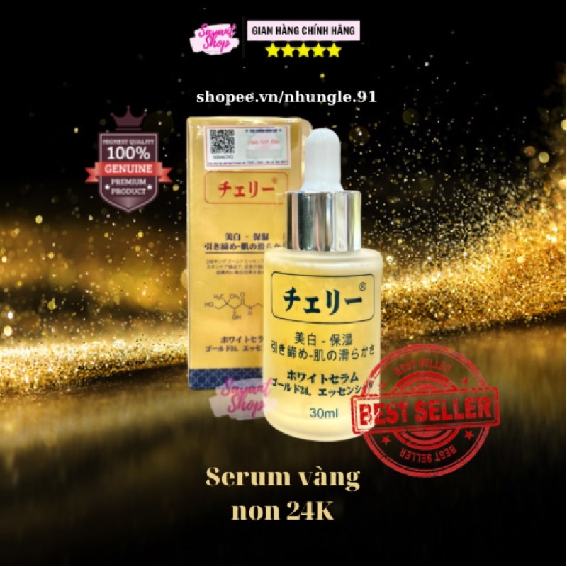 SERUM HOA ANH ĐÀO NHẬT BẢN VÀNG NON 24K TRẺ HOÁ DA 30ml