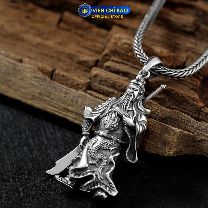 Mặt dây chuyền bạc nam Quan Công võ thánh chất liệu bạc Thái 925 thương hiệu Viễn Chí Bảo M100512