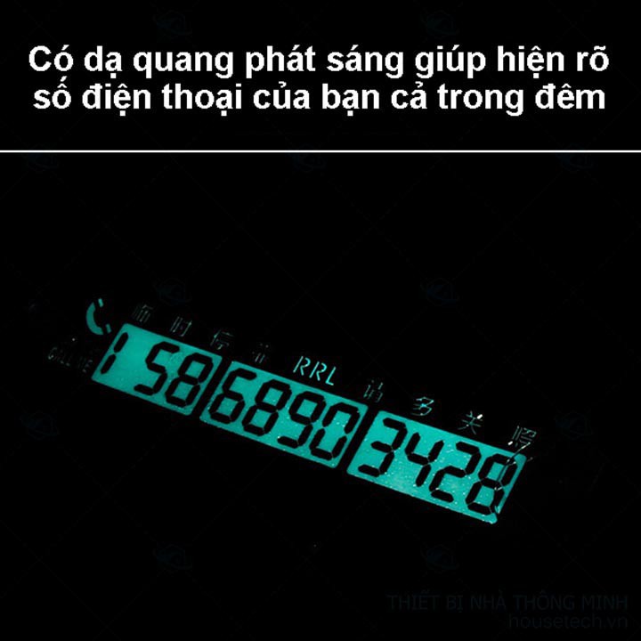 Bảng số điện thoại gắn táp lô ô tô HouseTech HT01 | BigBuy360 - bigbuy360.vn