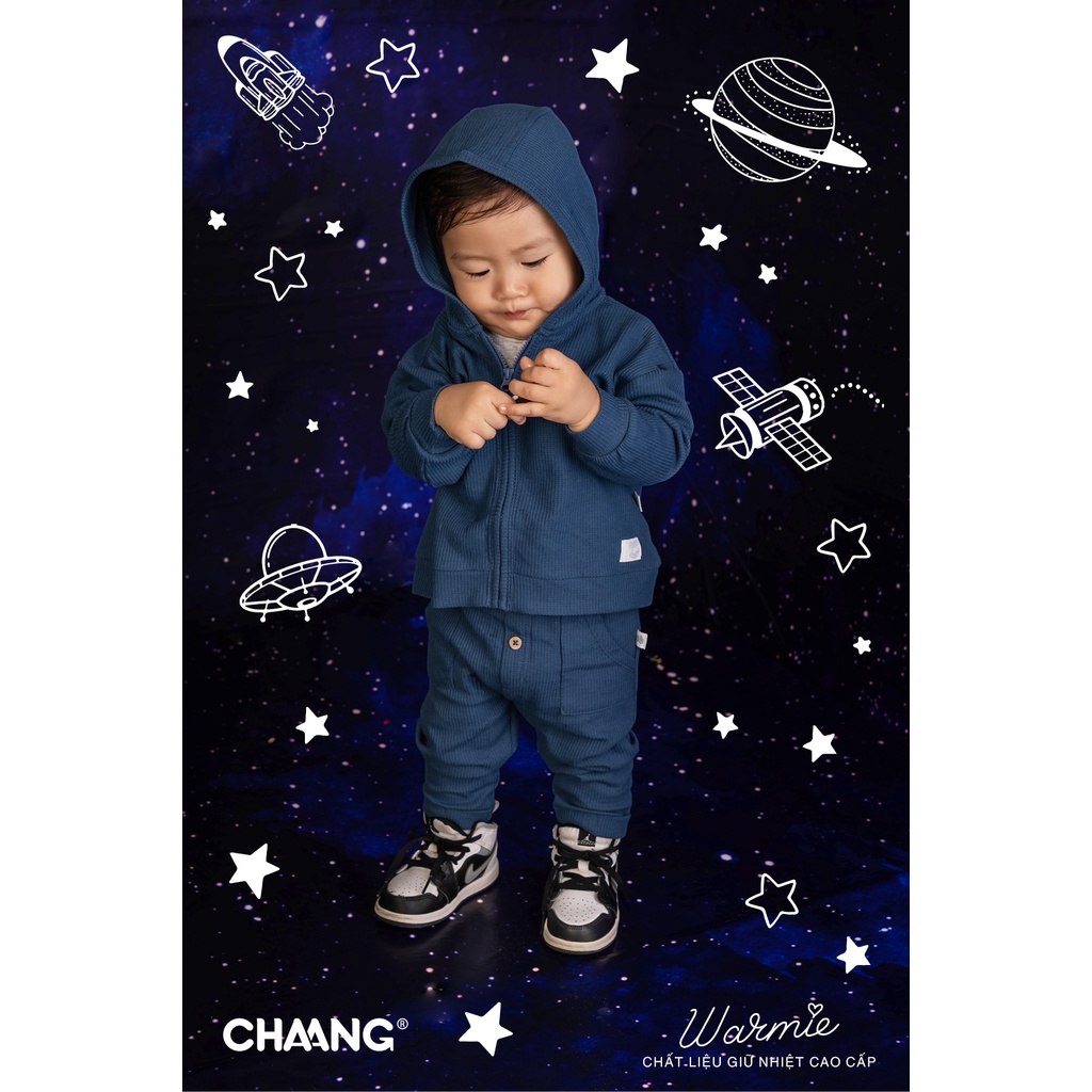 [CHAANG] Quần nỉ dài waffle Cosmos xanh navy