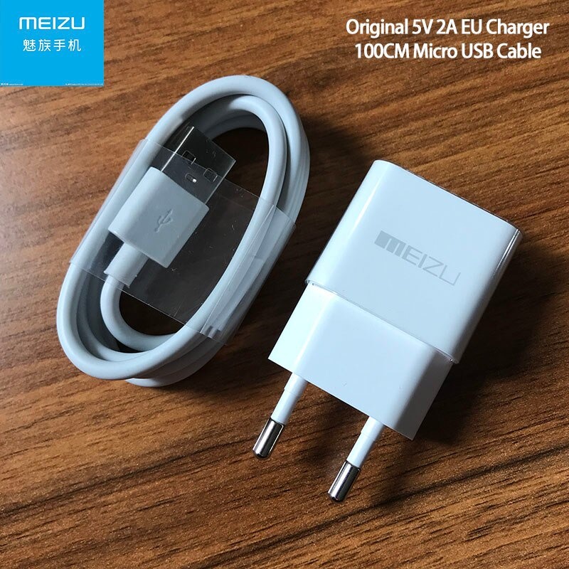 Ban Đầu Meizu 15 Lite Sạc 5V2A EU Mỹ Adapter Sạc 100 Cm Micro USB Cable Cho Mei Tử Note 8 6 A5 MX5 U20 E2 M6S M5S M3S M3