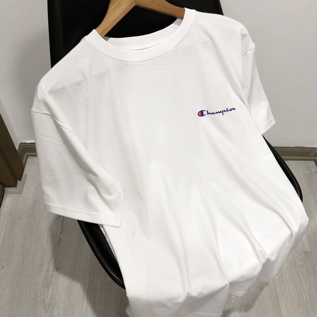 Áo thun cổ tròn CHAMPION, áo phông tay lỡ nam nữ unisex, ZOEclothing