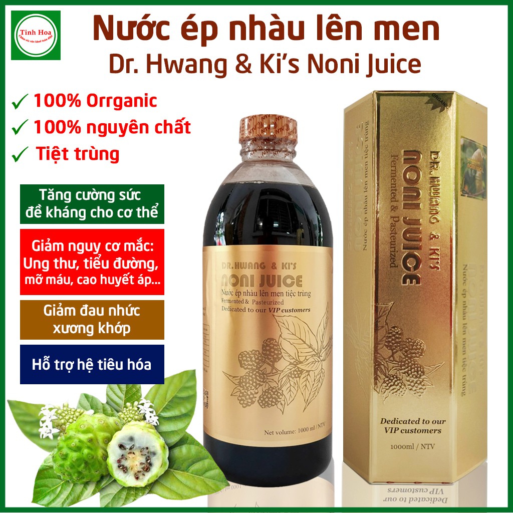 [HÀNG XUẤT KHẨU] Nướp ép trái nhàu nguyên chất tiệt trùng - Organic - Tăng hệ miễn dịch, ngăn ngừa ung thư...[Tinhhoa]