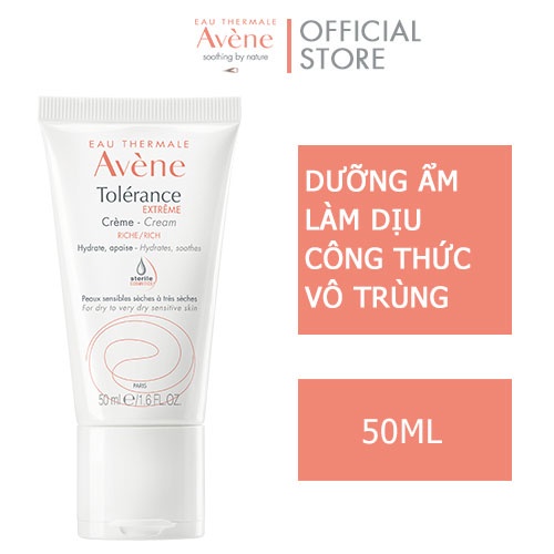 Kem dưỡng làm dịu, phục hồi cho da quá nhạy cảm và dị ứng Tolerance cream 50ml Avene