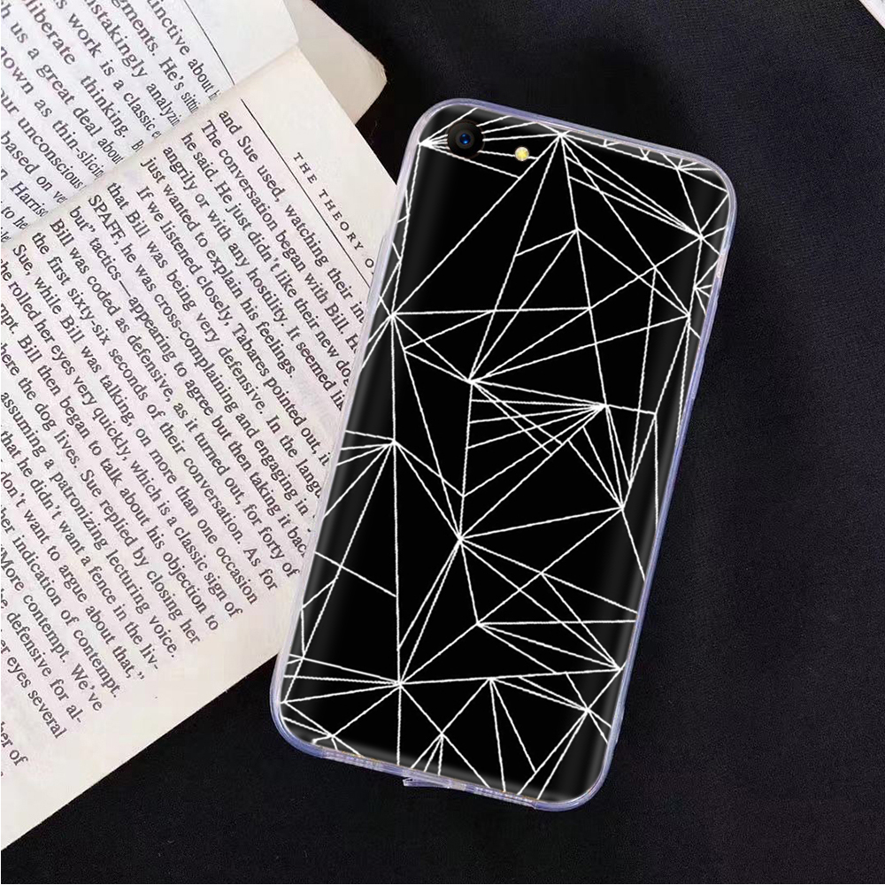 Ốp điện thoại trong suốt họa tiết hình học đơn giản cho LG G6 G7 G8 ThinQ V20 V30 V30S V35 V40 V50 V50S V60