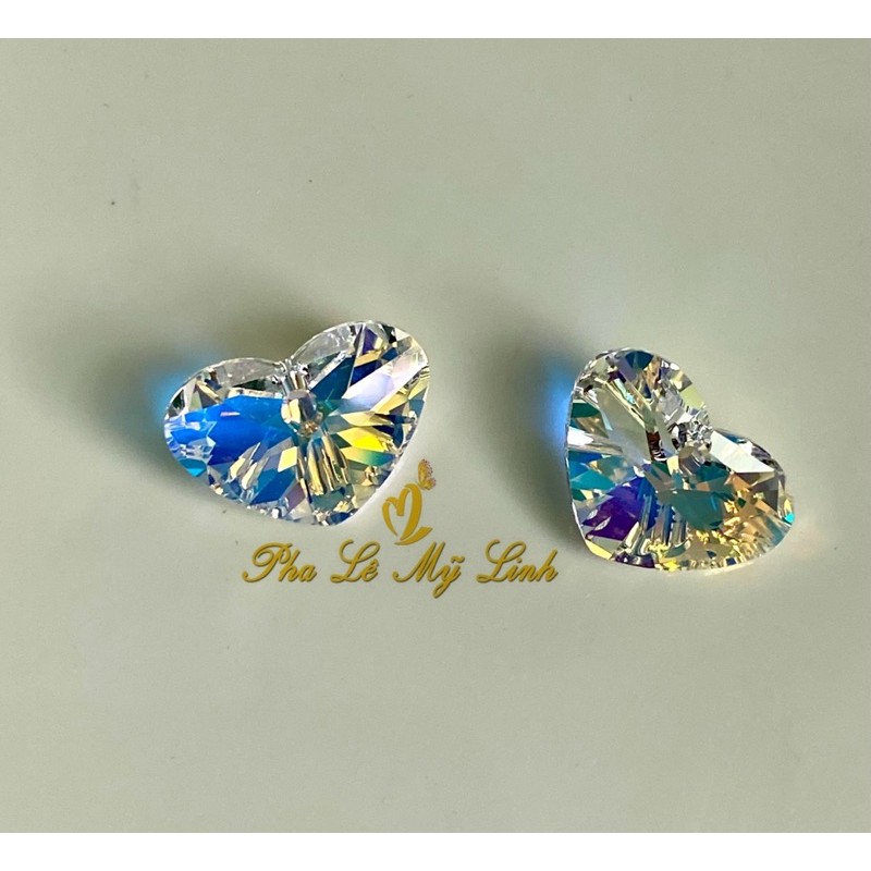 Mặt dây pha lê Swarovski 27mm trái tim Crazy U You .
