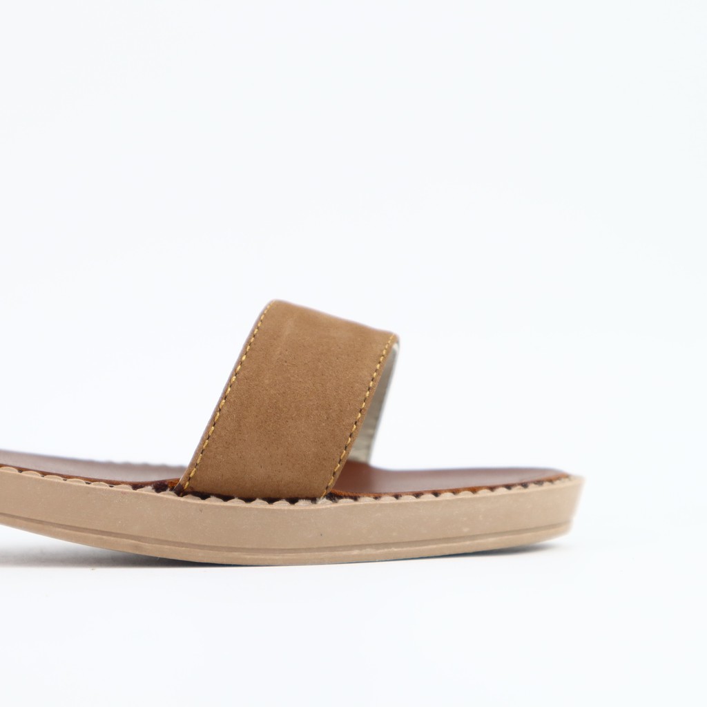 Giày sandal nữ quai ngang da thật cao 3cm Misho 1118 [FORM TO -- CHỌN XUỐNG 1 SIZE]