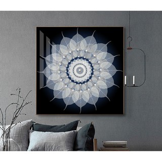 Tranh treo tường in nghệ thuật  VTC hình xương lá bồ đề chất liệu bóng kính hoặc vải canvas la bo de 60x60 cm 15-8-2020