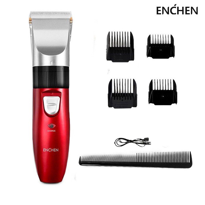 Tông đơ cắt tóc Enchen Sharp mạnh mẽ ít tiềng ồn, pin sạc bền 2 tháng tặng kèm 4 cữ và lược tạo kiểu