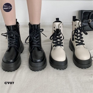 Giày bốt nữ cổ vừa 15cm đế 6cm - cv07