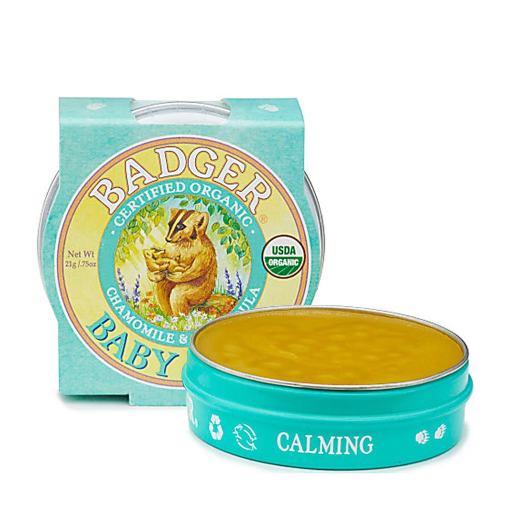 Sáp dầu hữu cơ dưỡng da em bé BADGER Baby organic balm dưỡng ẩm cho da khô, ngừa hăm an toàn cho trẻ sơ sinh – 21g 56g