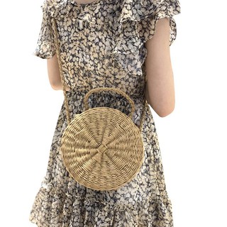 Giỏ cối mây đan từ sợi rơm tự nhiên