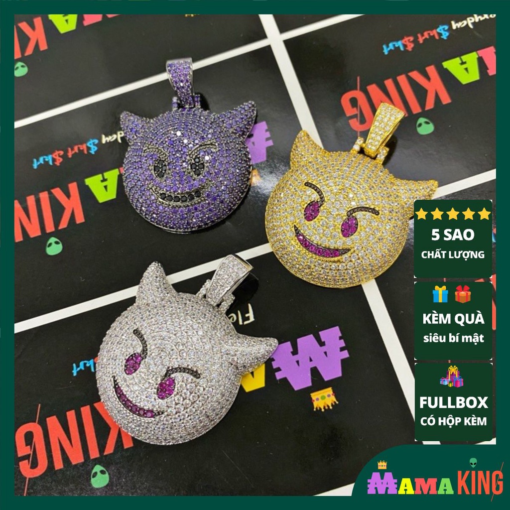 MẶT DÂY CHUYỀN EMOJI ĐÍNH ĐÁ GIỐNG KIM CƯƠNG